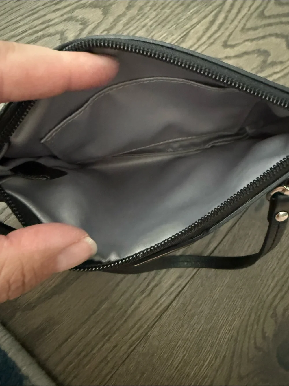 Coach Black Signature Canvas Wristlet. EUC